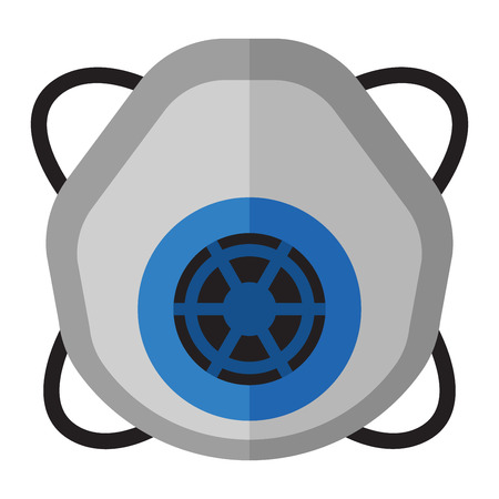 Respiratory protection mask vector illustration. Respiratory protection mask isolated on white background. Industry safety human organsのイラスト素材
