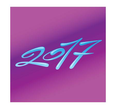 Happy new year 2017 text design vector creative graphic. Celebration greeting 2017 New Year text...