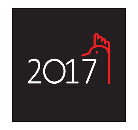 Happy new year 2017 text design vector creative graphic. Celebration greeting 2017 New Year text design party date. Eve decoration christmas season party 2017 holiday happy new year text.のイラスト素材