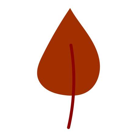 autumn leaf on white background. Autumn leaf autumn season and nature color plant foliage. Yellow autumn leaf bright decoration and design natural season colorful flat leaf.のイラスト素材