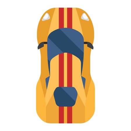 Vector cars icon isolated. From above car top view. Transportation vehicle collection design car top view motor.のイラスト素材