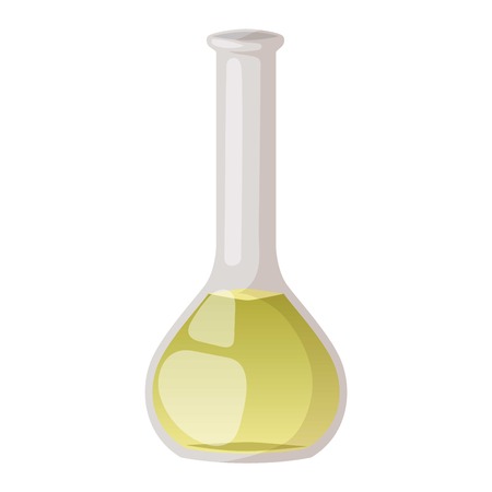 Chemical laboratory vector lab flask glassware tube liquid biotechnology analysis. Lab flask tubes medical scientific equipment. Chemistry experiment research test science glass lab flask.のイラスト素材