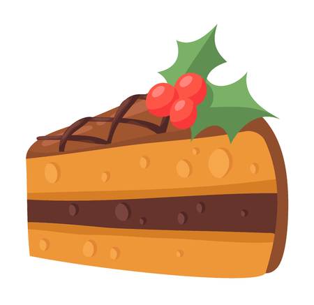 Cookie cake isolated tasty snack delicious. Homemade pastry biscuit isolated on white background. Vector traditional gourmet sweet dessert bakery food.のイラスト素材