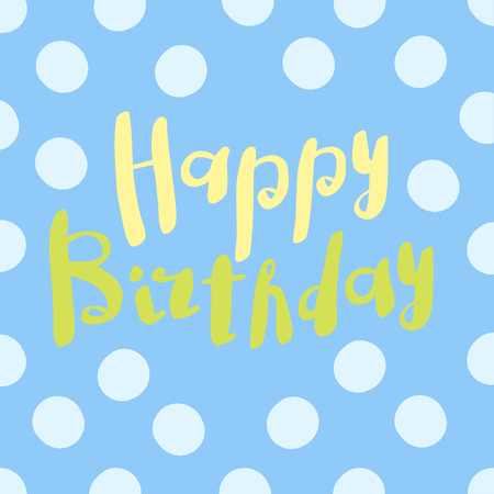 Beautiful birthday invitation cards design colors anniversary background. Vector greeting card decoration strips lettering. Calligraphy text for party banner art typography.のイラスト素材