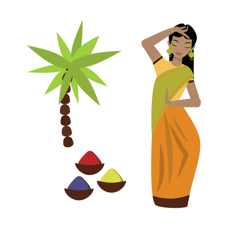 India travel vector icons.のイラスト素材