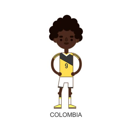 National colombia soccer football player vector illustrationのイラスト素材