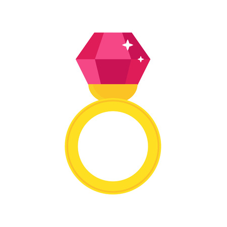 Precious ring with stone gems vector illustration.のイラスト素材