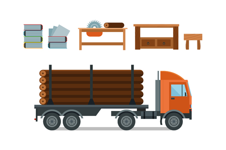 Woodworking cartoon tools icons vector illustrationのイラスト素材