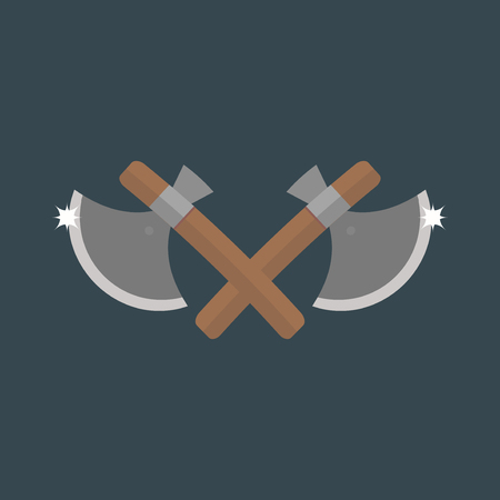 Cross axe weapon vector illustration isolatedのイラスト素材