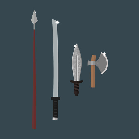 Knifes weapon vector illustration.のイラスト素材