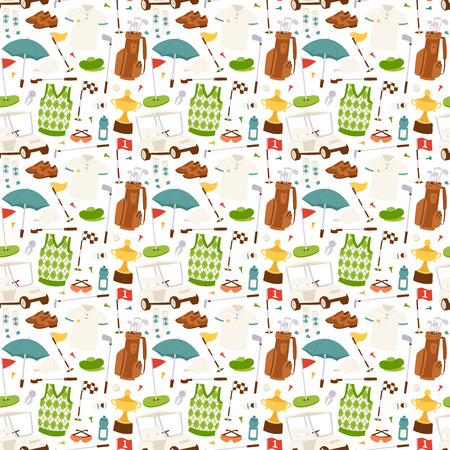 Golf seamless pattern vector.のイラスト素材