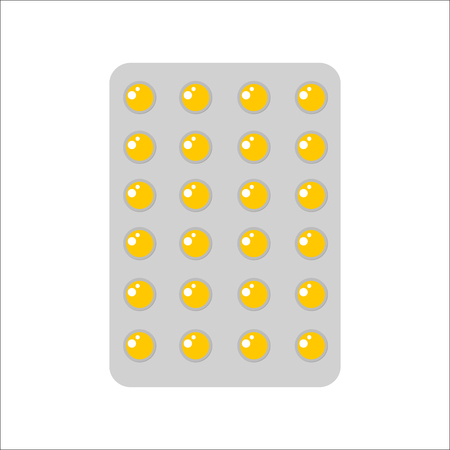 Tablets pills medicine medical on white background. Drug pharmacy care and antibiotic pharmaceutical. Healthy vitamin and prescription medicament addiction.のイラスト素材