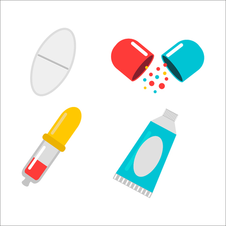 Tablet pills vector illustration.のイラスト素材