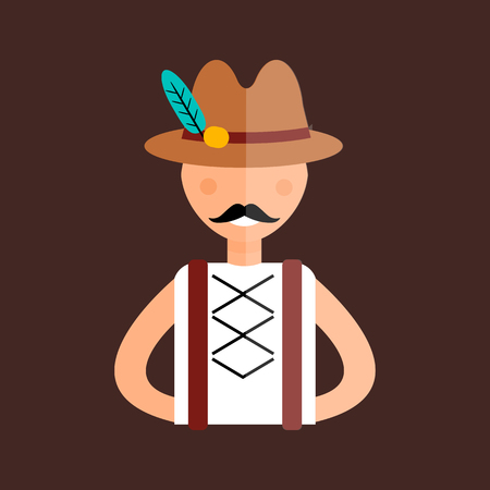 Oktoberfest man vector illustration.のイラスト素材