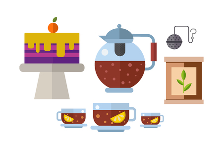 Tea ceremony traditional asian drink vector illustration.のイラスト素材