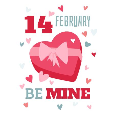 Happy Valentines Day greeting card vector illustrationのイラスト素材