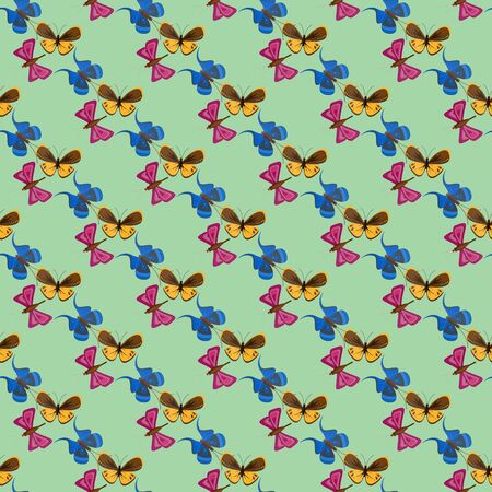 Colorful butterfly seamless pattern vector illustration.のイラスト素材