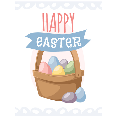 Easter holiday vector illustrationのイラスト素材