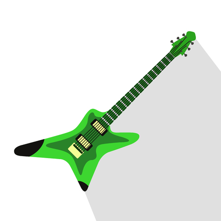 acoustic electric guitar vector icons isolated illustration guitars silhouette music concert sound retro musical bass object classic jazzの写真素材