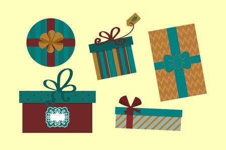 Gift box isolated present vector illustration.のイラスト素材