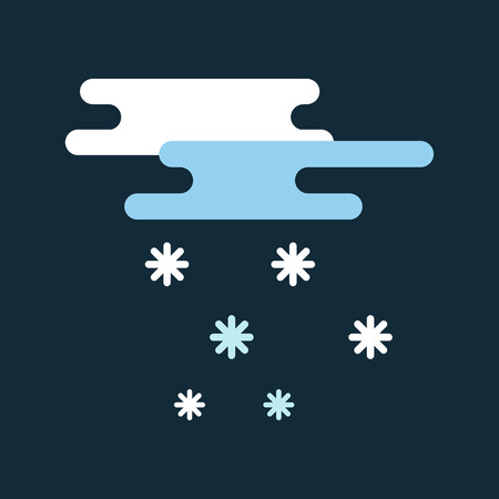 Weather snowflake icon vector illustration weather cloud icon wind symbol climate forecast snow sign cold season design nightのイラスト素材