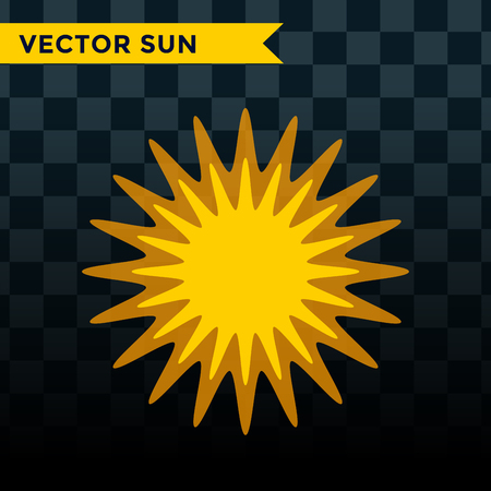 Sun burst star icon vector illustration summer isolated nature shine sunlight sunbeam spark sunrise sign sunny symbol light shape sunshine solarのイラスト素材