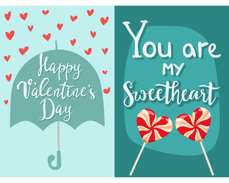 Happy valentines day greeting cards vector illustration love romance abstract decorative banner.のイラスト素材