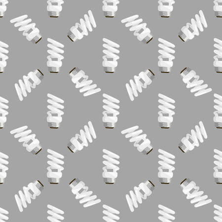 Cartoon lamps light bulb seamless pattern background design vector illustration electric icon object brainstorm symbol sign solution energyのイラスト素材