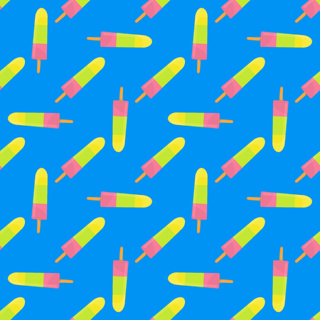 ice cream seamless pattern background fruit vector illustrationのイラスト素材