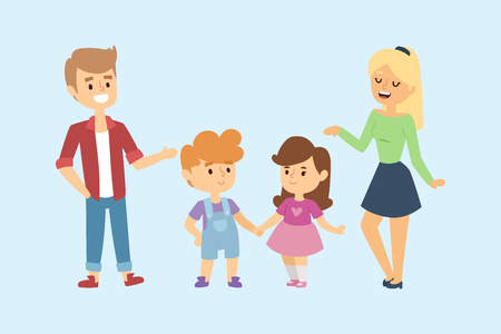 People happy couple cartoon relationship characters lifestyle vector illustration relaxed friends.のイラスト素材