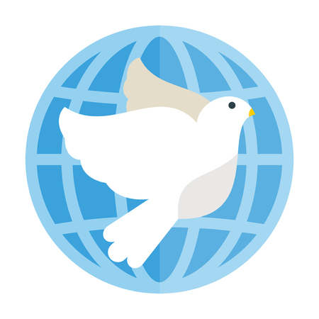 Dove flying bird vector illustration cartoon cute fauna peace symbol feather flight animal silhouetteのイラスト素材