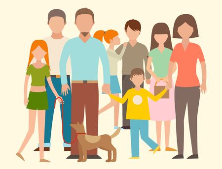 People happy couple cartoon relationship characters lifestyle vector illustration relaxed friends.のイラスト素材