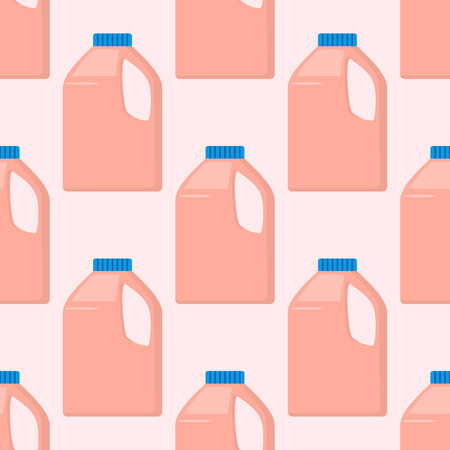 Group of bottles of household chemicals supplies and cleaning housework plastic detergent liquid domestic fluid bottle cleaner pack seamless pattern vector illustration.の写真素材