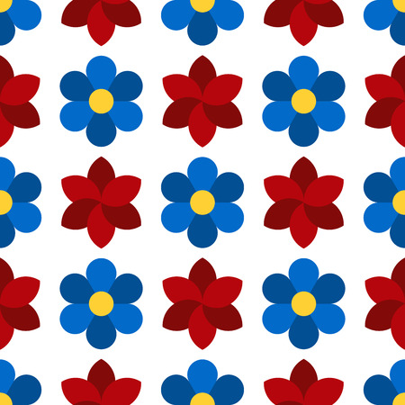 Nature flower illustration seamless pattern background floral summer vector.のイラスト素材