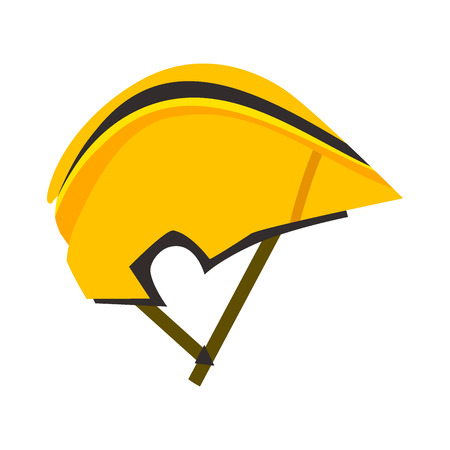 Bicycle helmet vector illustration protective wear crash cycling hat motorcycle accessory.のイラスト素材