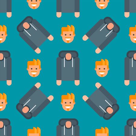Men portrait seamless pattern.のイラスト素材