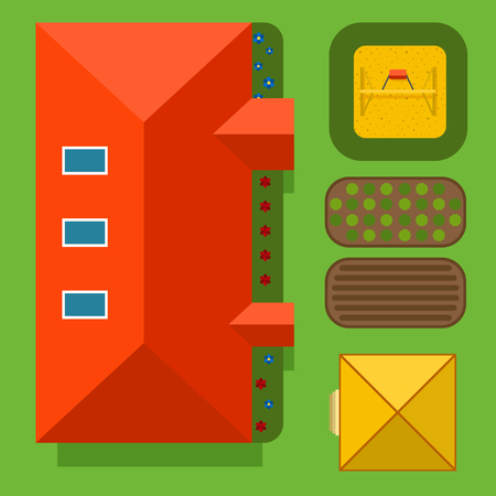 Plan of private house vector illustration.のイラスト素材