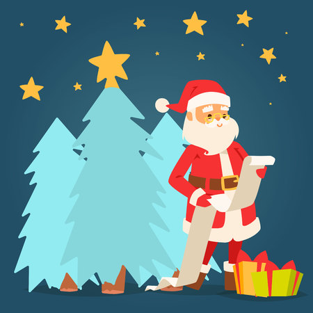 Collection of Christmas Santa Claus vector illustration.のイラスト素材