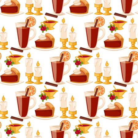 Happy thanksgiving day design holiday objects fresh food harvest autumn season vector illustrationのイラスト素材