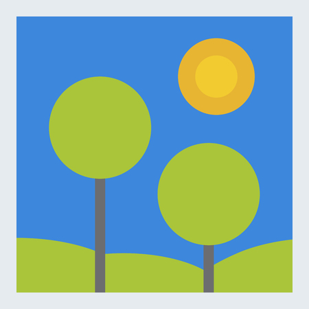 Leaves of green trees landscape vector summer leaf plant backgroundのイラスト素材