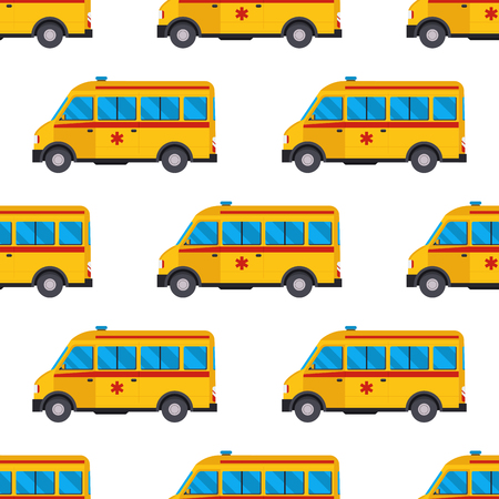 Ambulance medicine emergency car illustration.のイラスト素材