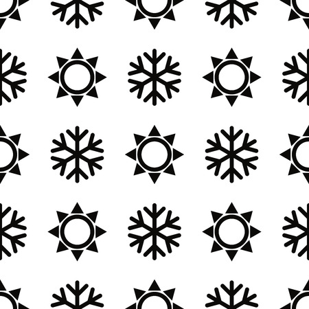 Snowflakes icons frozen vector star pattern Christmas decoration snow winter flakes elemets Xmas holiday design illustartion seamless patetrn.のイラスト素材