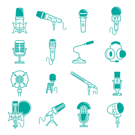 Microphone  musical icon setのイラスト素材