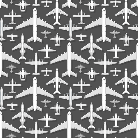 Airplane seamless pattern background vector illustrationのイラスト素材