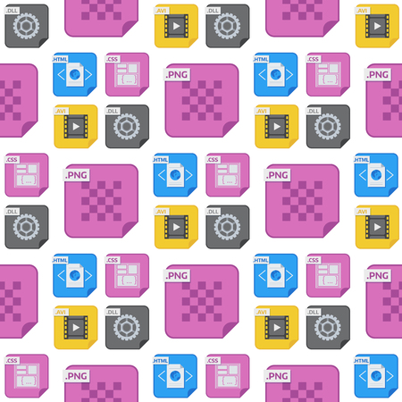 File types and formats seamless pattern background.のイラスト素材