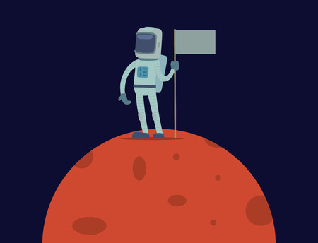 Astronaut in space vectorのイラスト素材