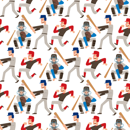 Baseball team players pattern designのイラスト素材