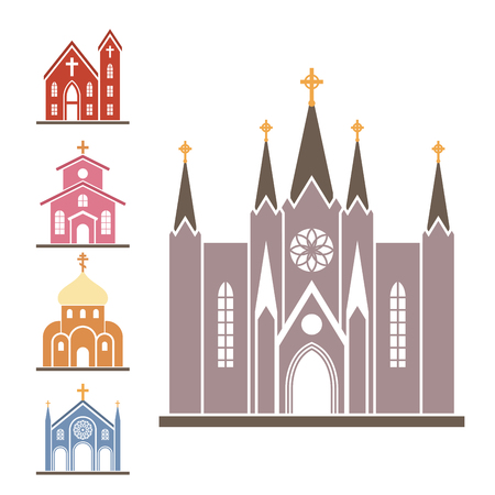 Christianity religion vector religionism flat icons illustration of traditional holy sign silhouette praying religionary design christian faith religionist priest church traditional culture symbol.のイラスト素材