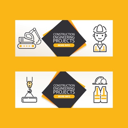 Builder Vector Building Construction For Newbuild Backdrop Outline