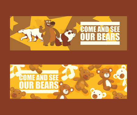 Bear vector cartoon animal character brown grizzly panda teddy-bear illustration backdrop she-bear wild polar bear background animalistic wallpaper.のイラスト素材